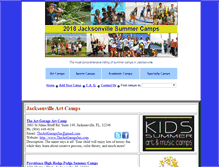 Tablet Screenshot of jacksonvillesummercamps.com